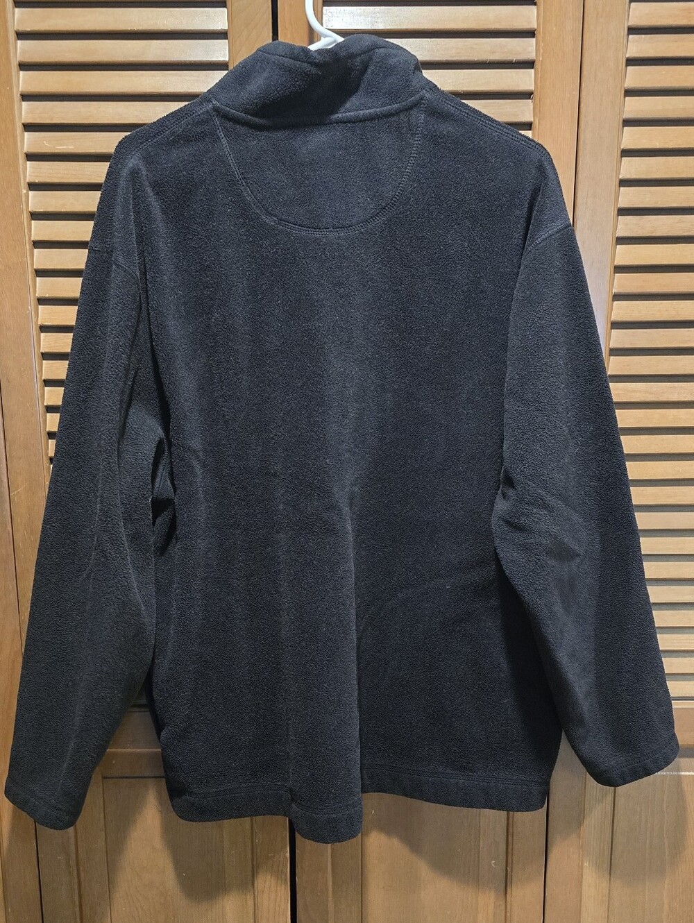 Vintage Weatherproof Black Fleece Quarter Zip Pullover Sweater Jacket Men's XL - Picture 8 of 8